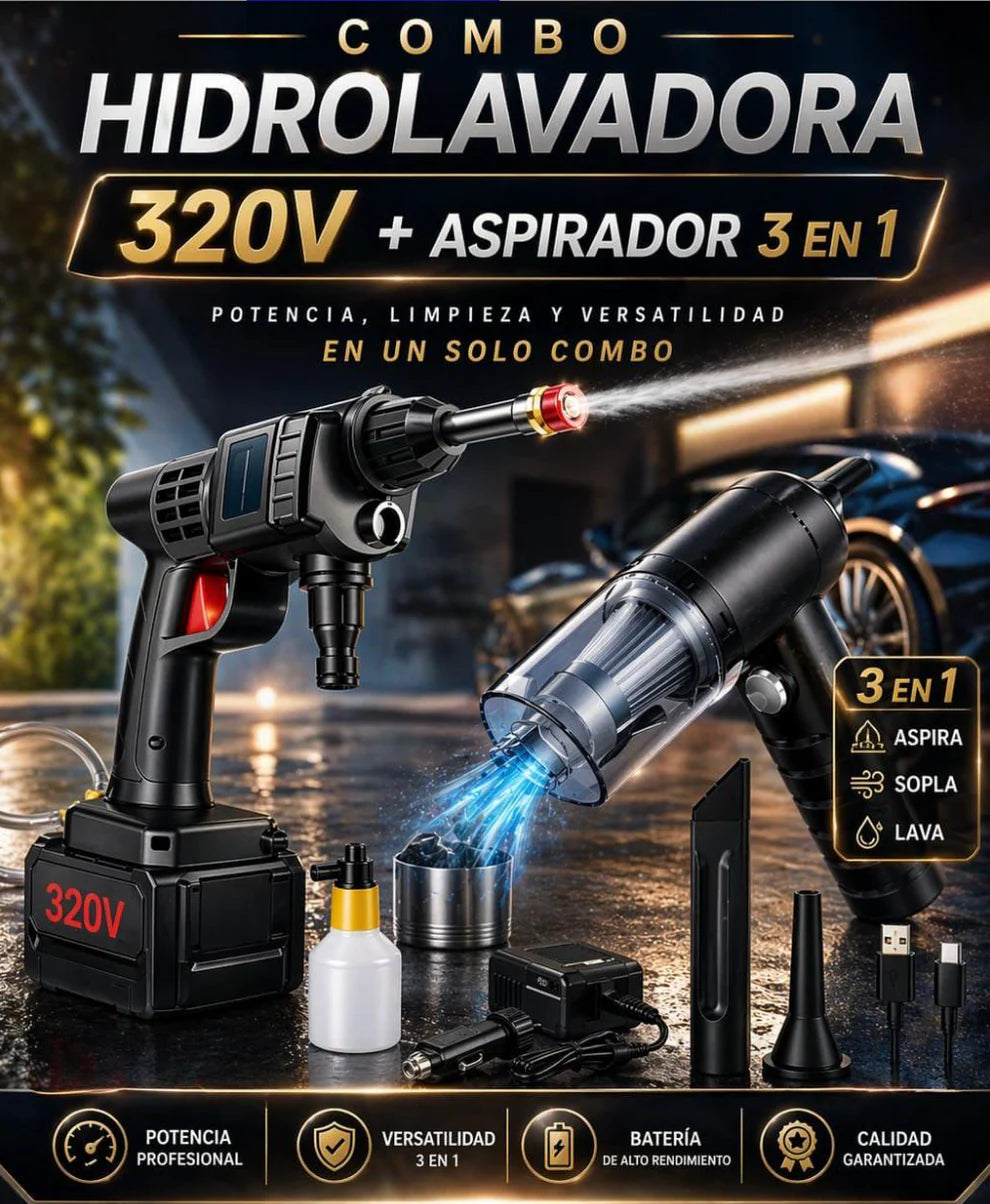 COMBO LIMPIEZA 2 EN 1 | Hidrolavadora y aspiradora