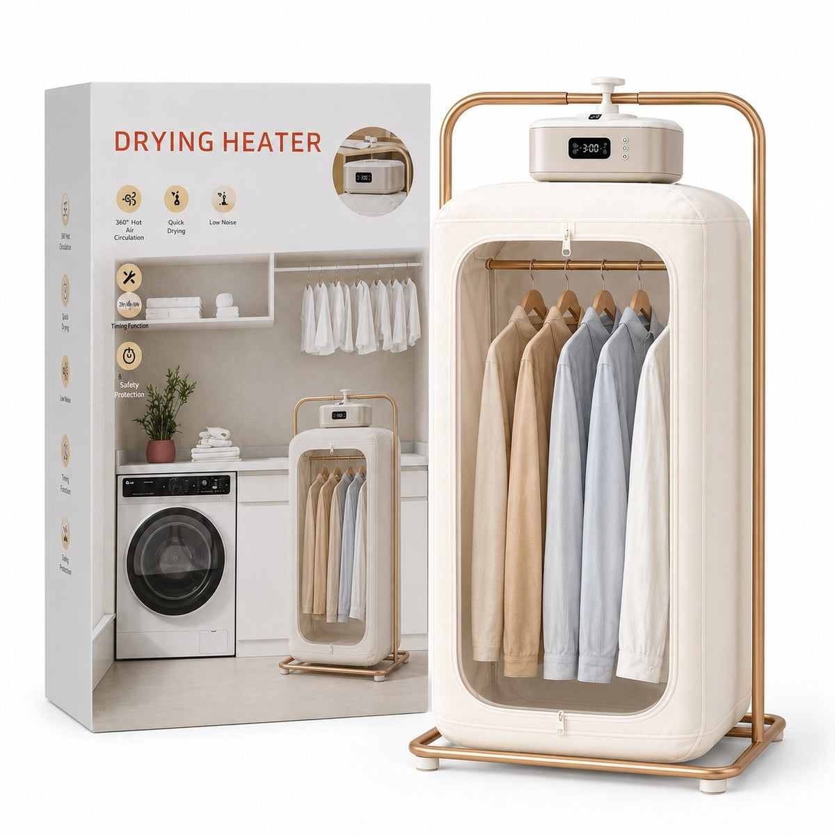Secadora portátil plegable de ropa