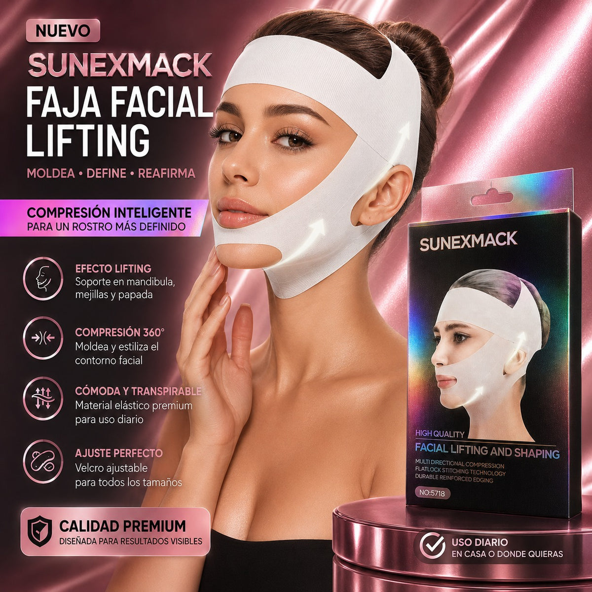 Faja Facial Moldeadora Premium